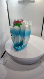 Crystalline Frost Iceberg Dice Tower & Can Holder