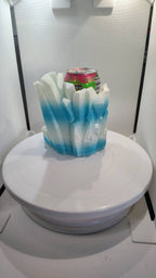 Crystalline Frost Iceberg Dice Tower & Can Holder