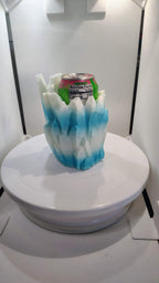 Crystalline Frost Iceberg Dice Tower & Can Holder