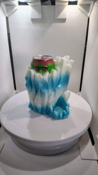 Crystalline Frost Iceberg Dice Tower & Can Holder