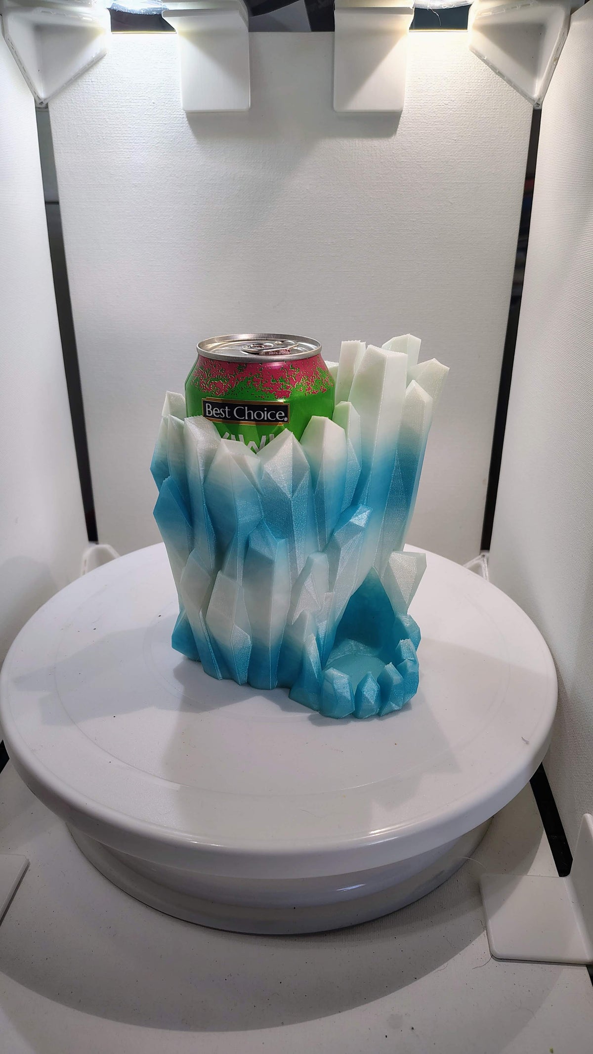 Crystalline Frost Iceberg Dice Tower & Can Holder