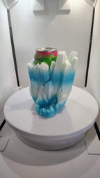 Crystalline Frost Iceberg Dice Tower & Can Holder