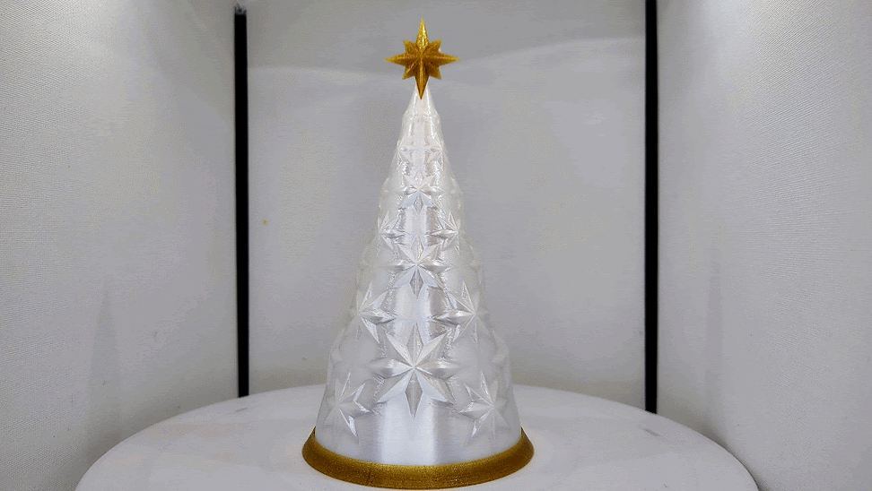 Christmas Tree Lamp with Star Pattern