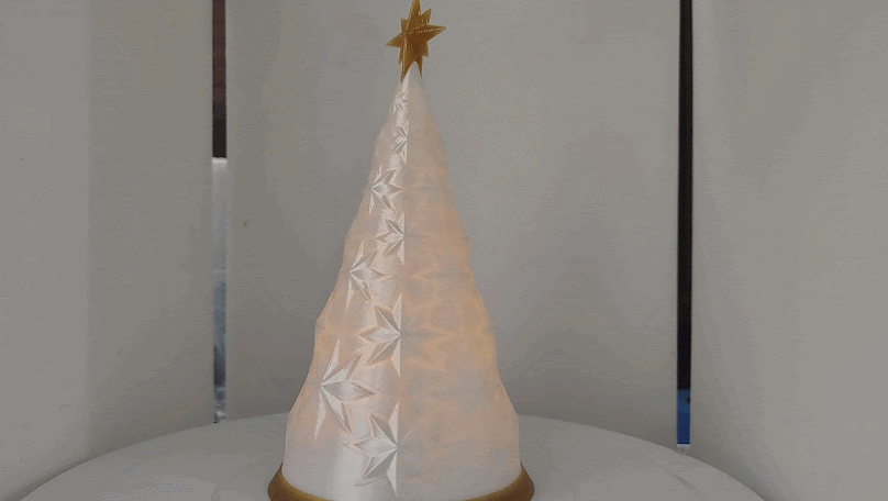 Christmas Tree Lamp with Star Pattern