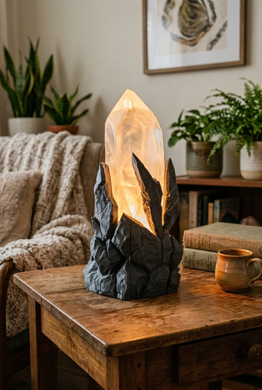 Rugged Crystal Lamp