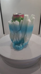 Crystalline Frost Iceberg Dice Tower & Can Holder