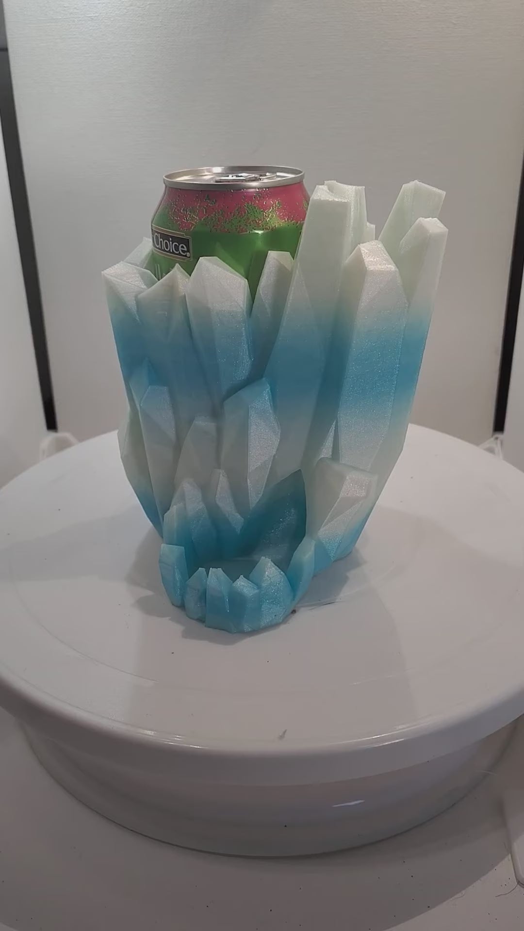 Crystalline Frost Iceberg Dice Tower & Can Holder